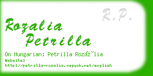 rozalia petrilla business card